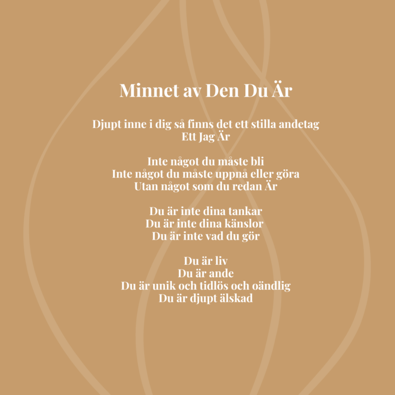Minnet av Den Du Är
